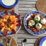 Antipasti – Burrata mit Tomaten & Melone mit Parmaschinken